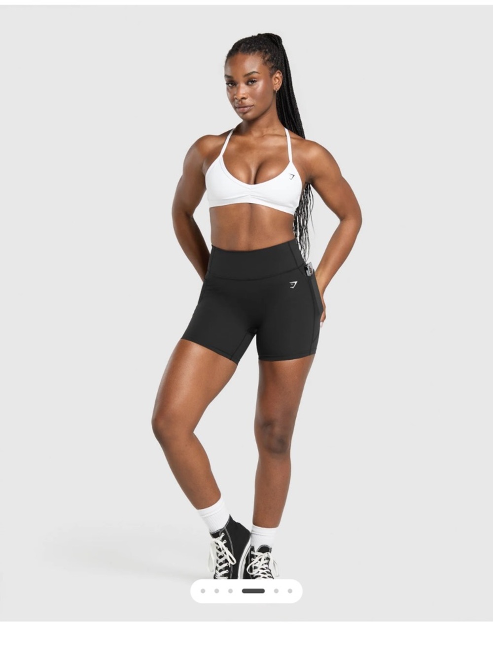 Gymshark Black High-Waist LIFTING POCKET Bike Shorts